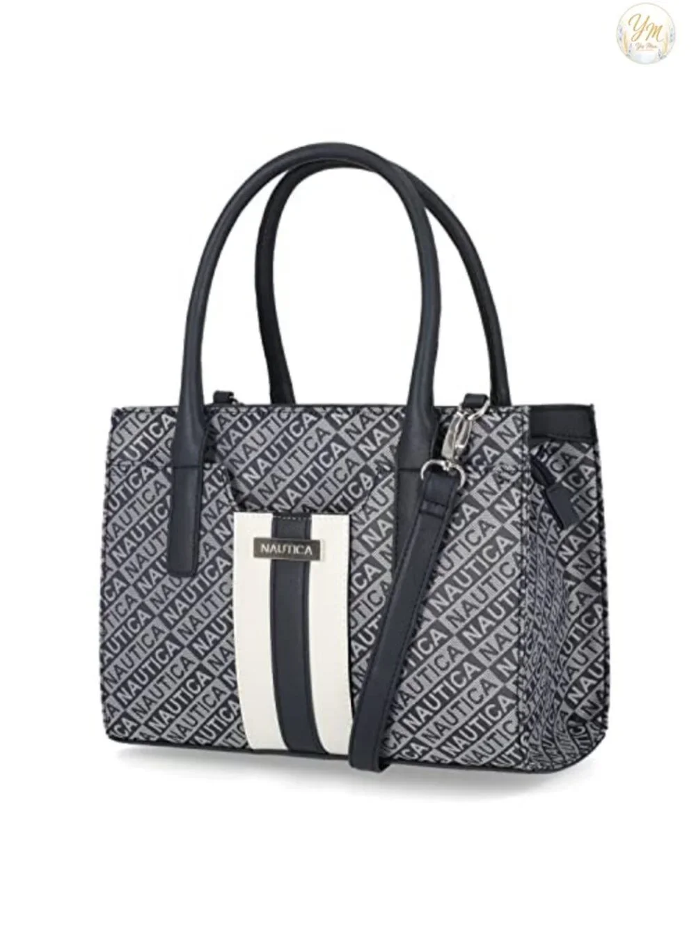 Nautica Womens Sandy Jr Top Handle Satchel Purse with Removable Crossbody Strap